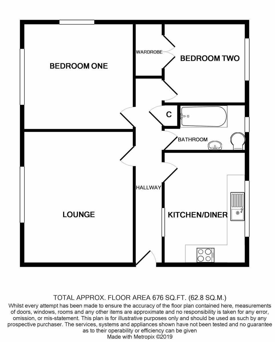 Floorplan of 2 bedroom  Property to rent, Harley Court, Warsash, Southampton, SO31