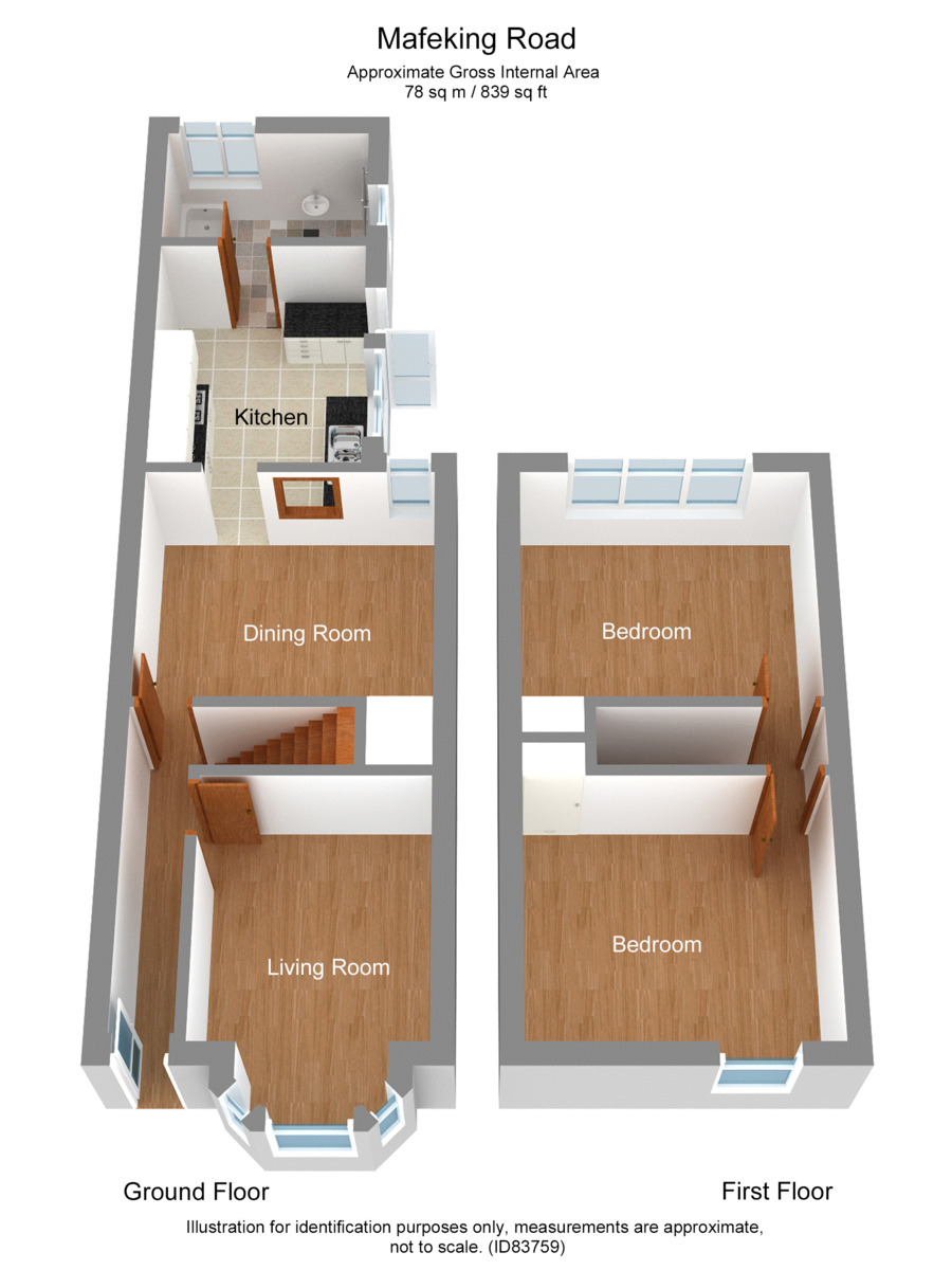 Floorplan of 2 bedroom  Property to rent, Mafeking Road, Hampshire, PO4
