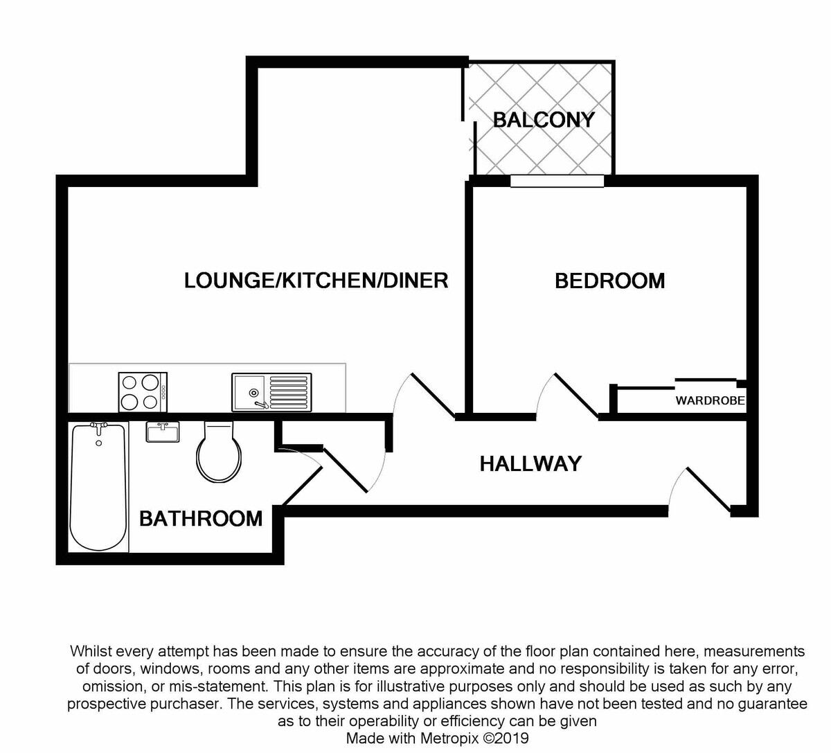 Floorplan of 1 bedroom  Property to rent, Ocean Way, Southampton, Hampshire, SO14