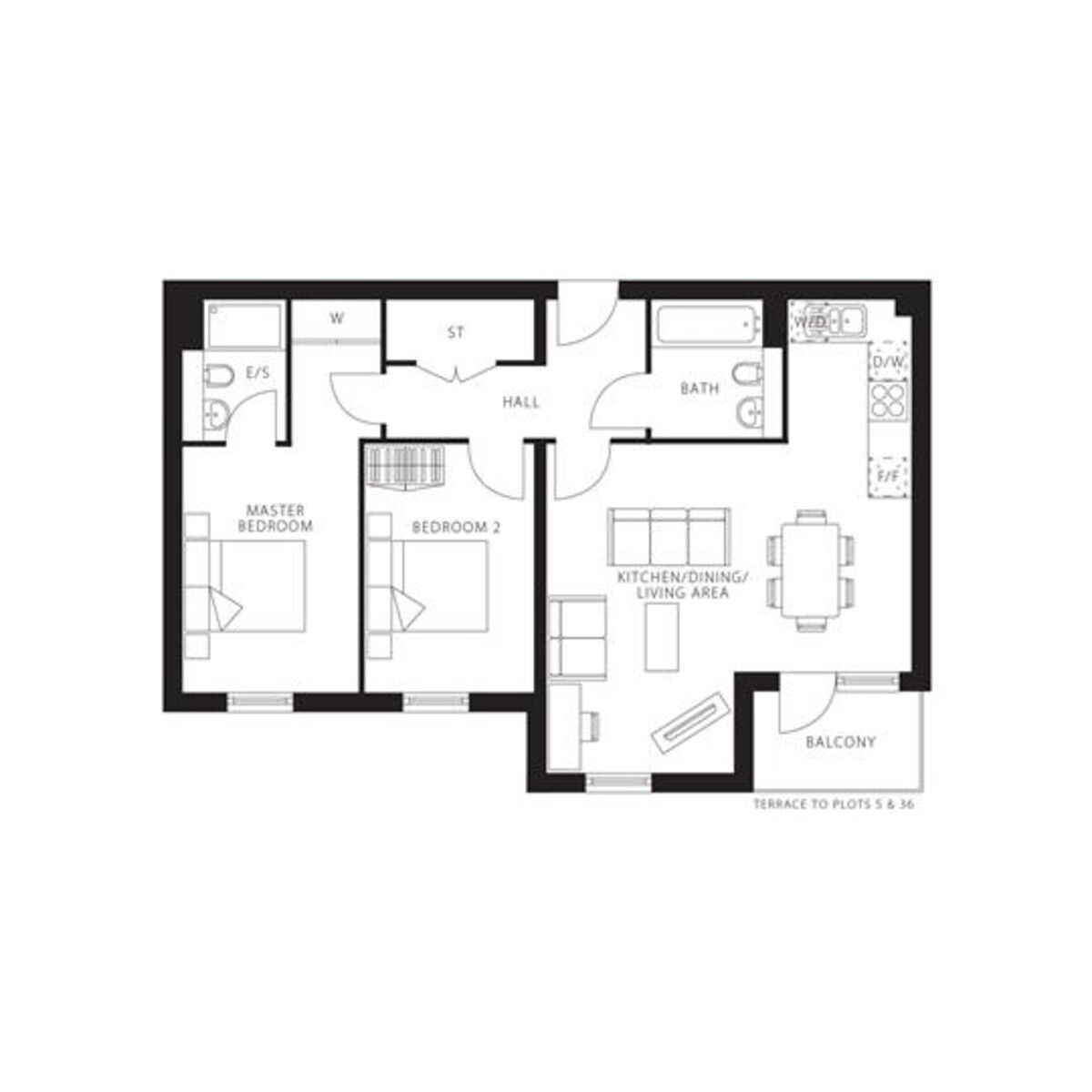 Floorplan of 2 bedroom  Property to rent, Pennant House, Portsmouth, Hampshire, po1