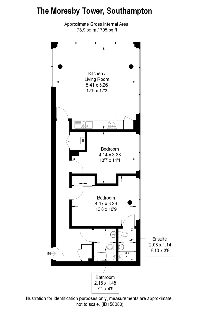 Floorplan of 2 bedroom  Property to rent, Ocean Way, Southampton, SO14