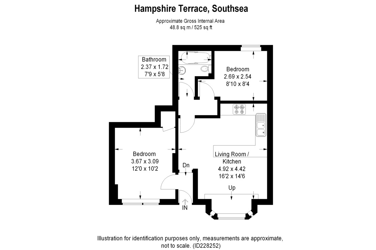 Floorplan of 2 bedroom  Property to rent, Park view Apartments, Portsmouth, PO1