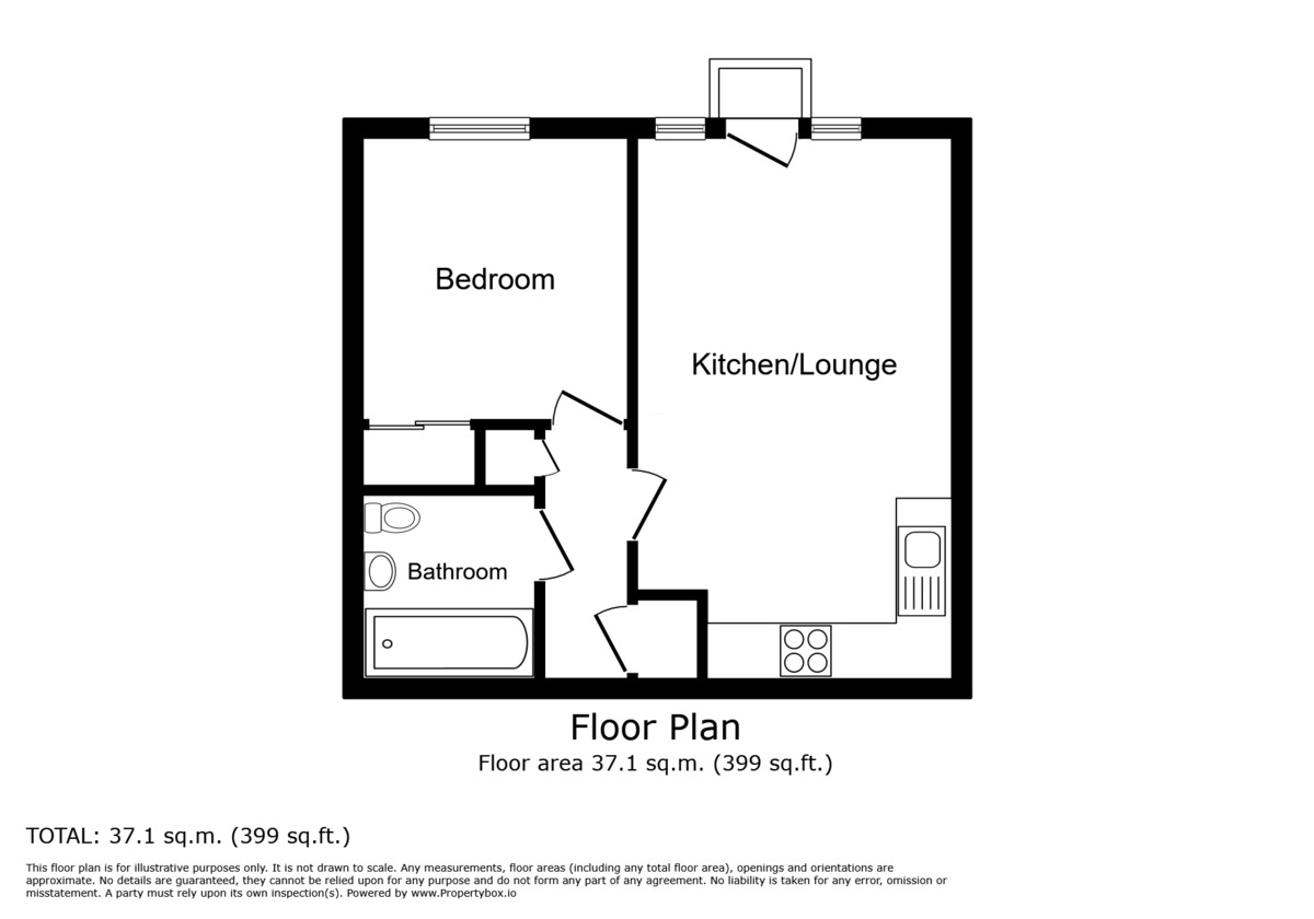 Floorplan of 1 bedroom  Property for sale, Royal Crescent Road, Southampton, SO14