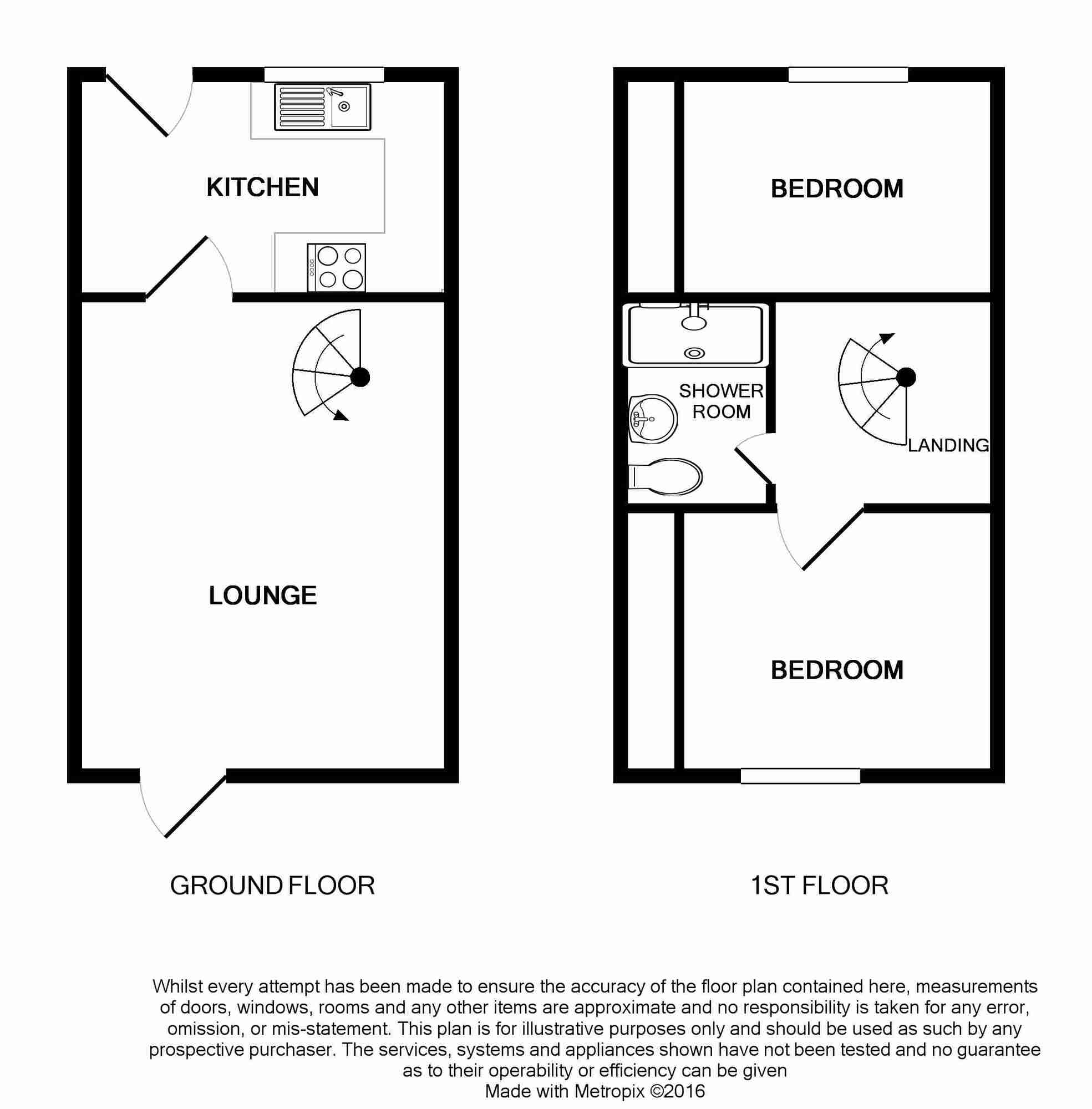 Floorplan of 2 bedroom Mid Terrace House to rent, Course Park Crescent, Fareham, Hampshire, PO14