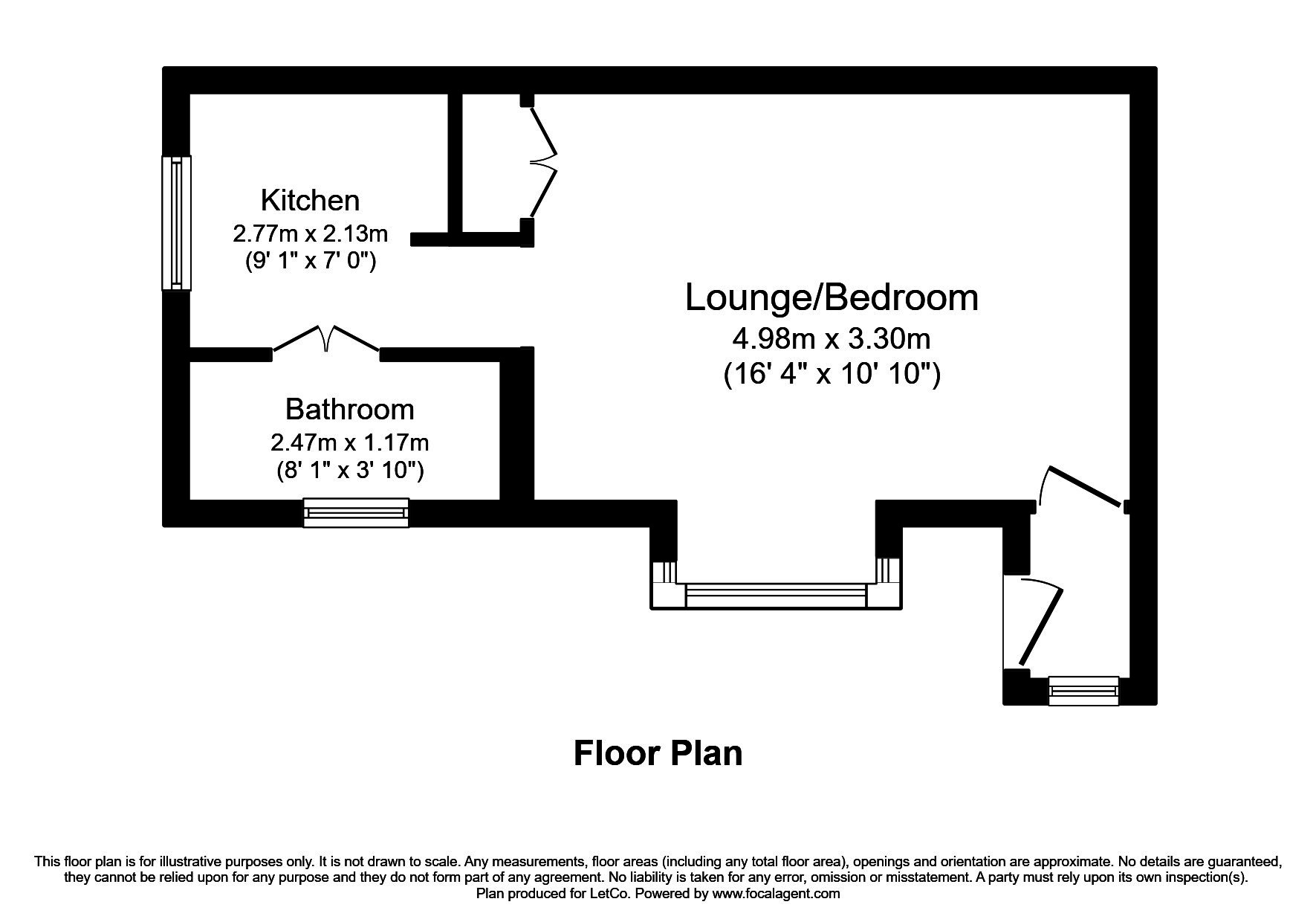 Floorplan of 1 bedroom Flat to rent, New Road, Hampshire, PO2