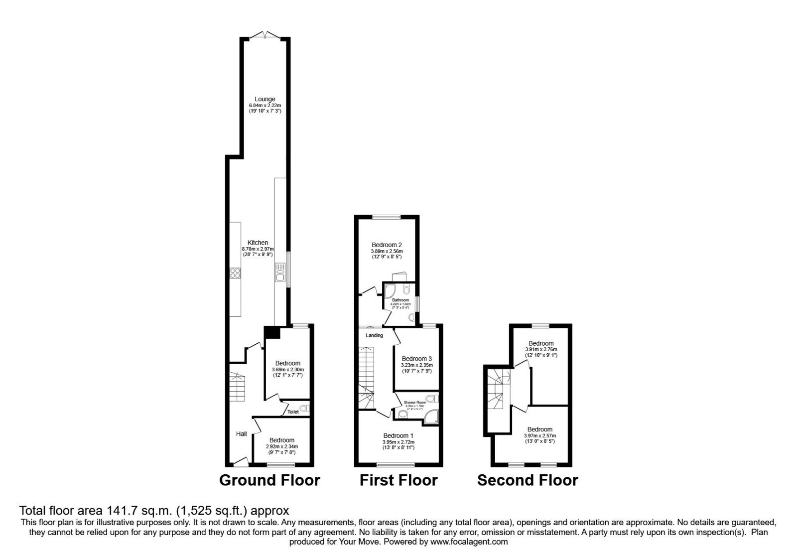Floorplan of 7 bedroom House to rent, Lawson Road, Southsea, Hampshire, PO5